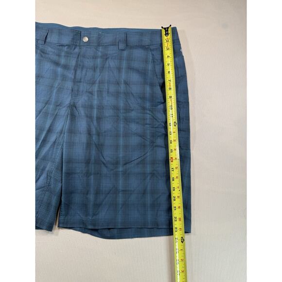 Columbia Omni-Wick Plaid Golf Hiking Shorts Blue 42W 12” Inseam - Picture 5 of 8